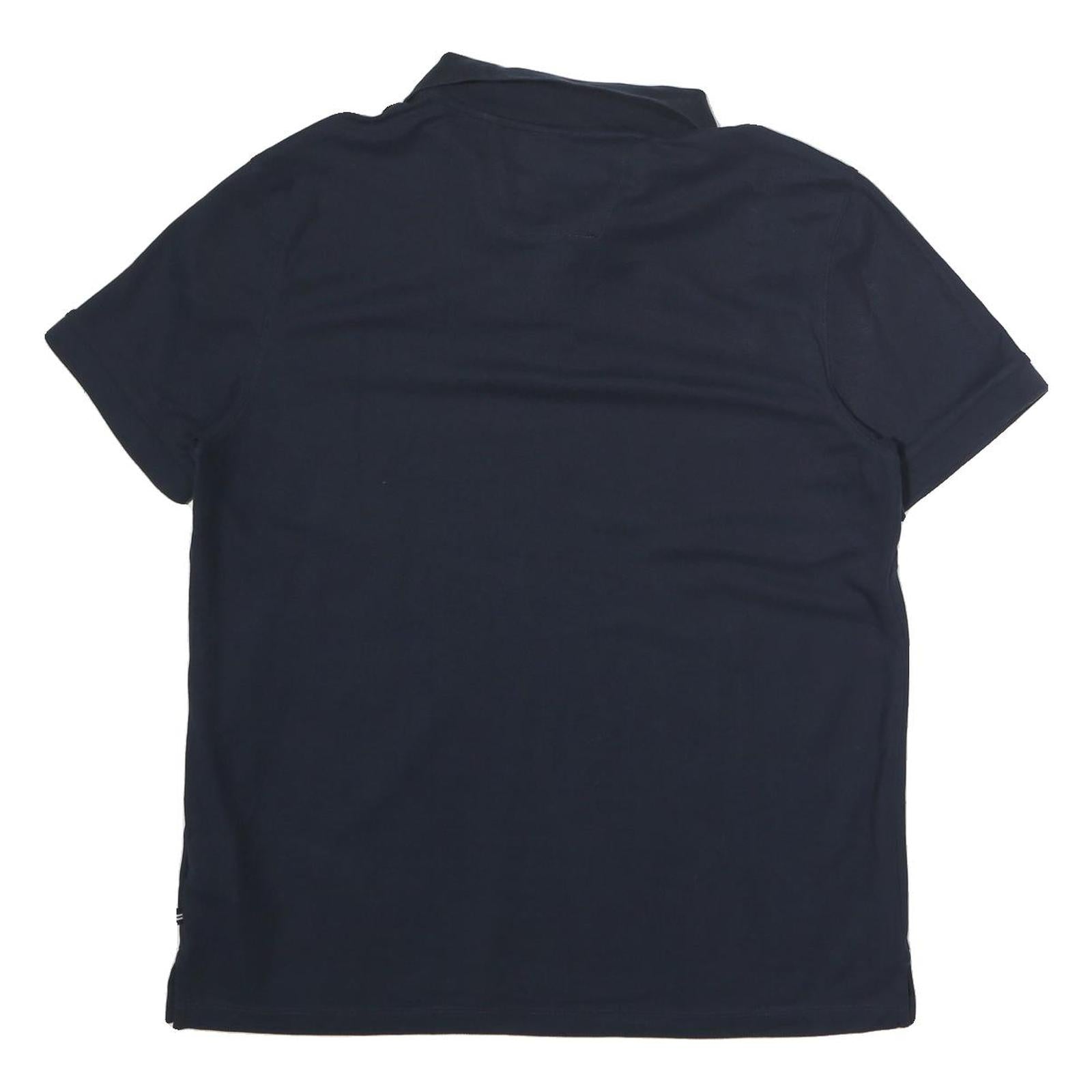 NAUTICA Mens Navy Blue Slim Fit Short Sleeve Plain Polo Shirt XL Classic