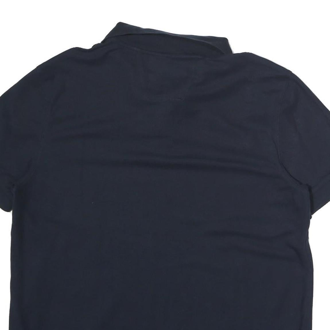 NAUTICA Mens Navy Blue Slim Fit Short Sleeve Plain Polo Shirt XL Classic