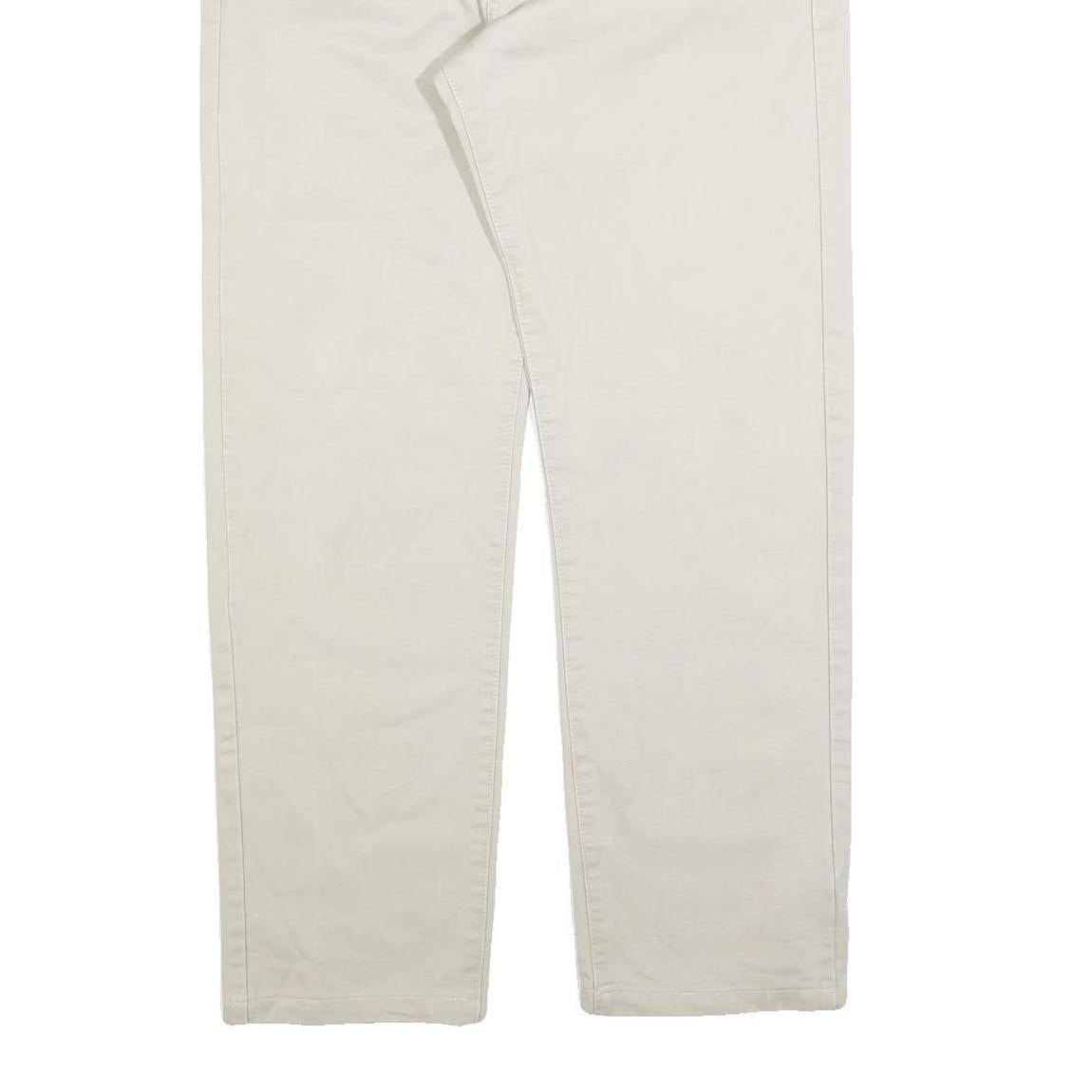 LEE COOPER Mens Cotton Blend Beige Regular Straight Trousers W32 L29 Classic Zip