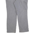 CARHARTT Mens Relaxed Grey Cotton Blend Zip Trousers W38 L30 Workwear Casual