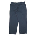 DICKIES Mens Relaxed Navy Blue Straight Leg Trousers W36 L29 Durable Workwear