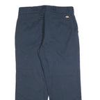 DICKIES Mens Relaxed Navy Blue Straight Leg Trousers W36 L29 Durable Workwear