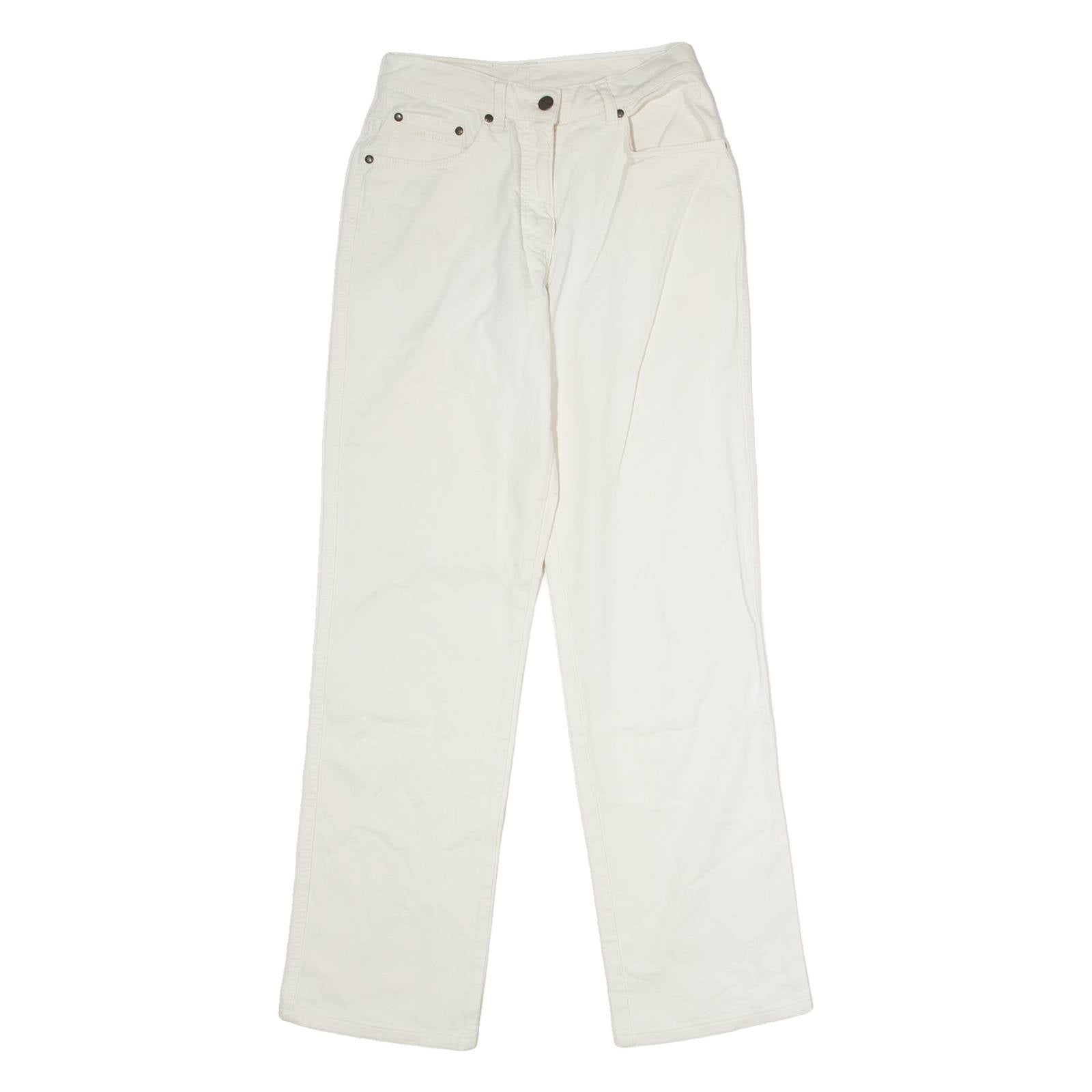 BLUE WILLI'S Womens Trousers White Regular Straight 90s W26 L30