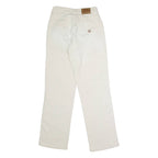 BLUE WILLI'S Womens Trousers White Regular Straight 90s W26 L30