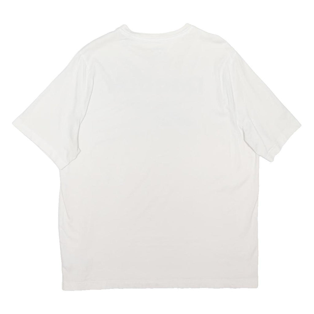 REEBOK Mens White L Cotton Blend Short Sleeve Crew Neck Logo T-Shirt