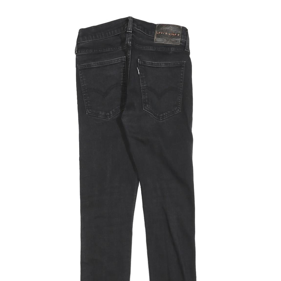 LEVI'S Womens Jeans Black Slim Skinny Denim W25 L32 Elastic Cotton Blend