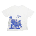 NIKE Mens White Duke Blue Devils Graphic T-Shirt L Short Sleeve Crew Neck
