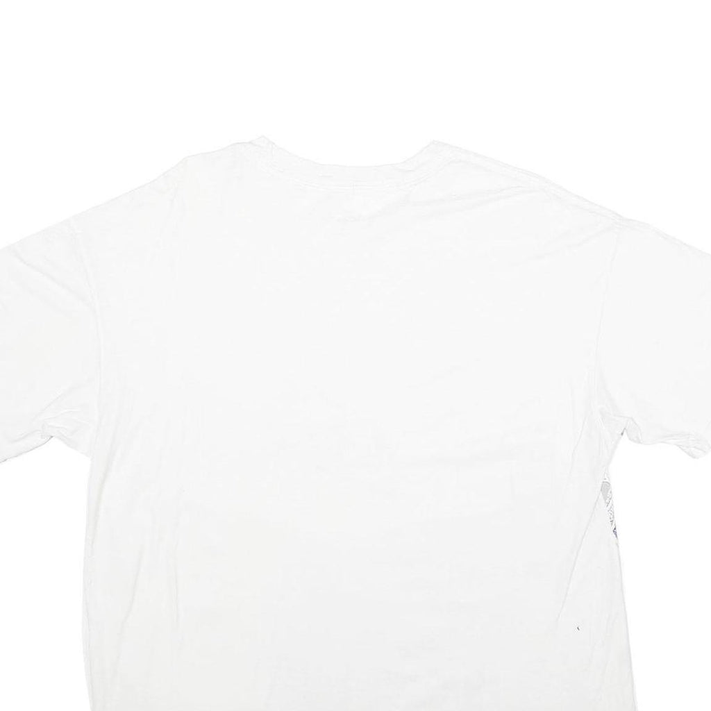 NIKE Mens White Duke Blue Devils Graphic T-Shirt L Short Sleeve Crew Neck