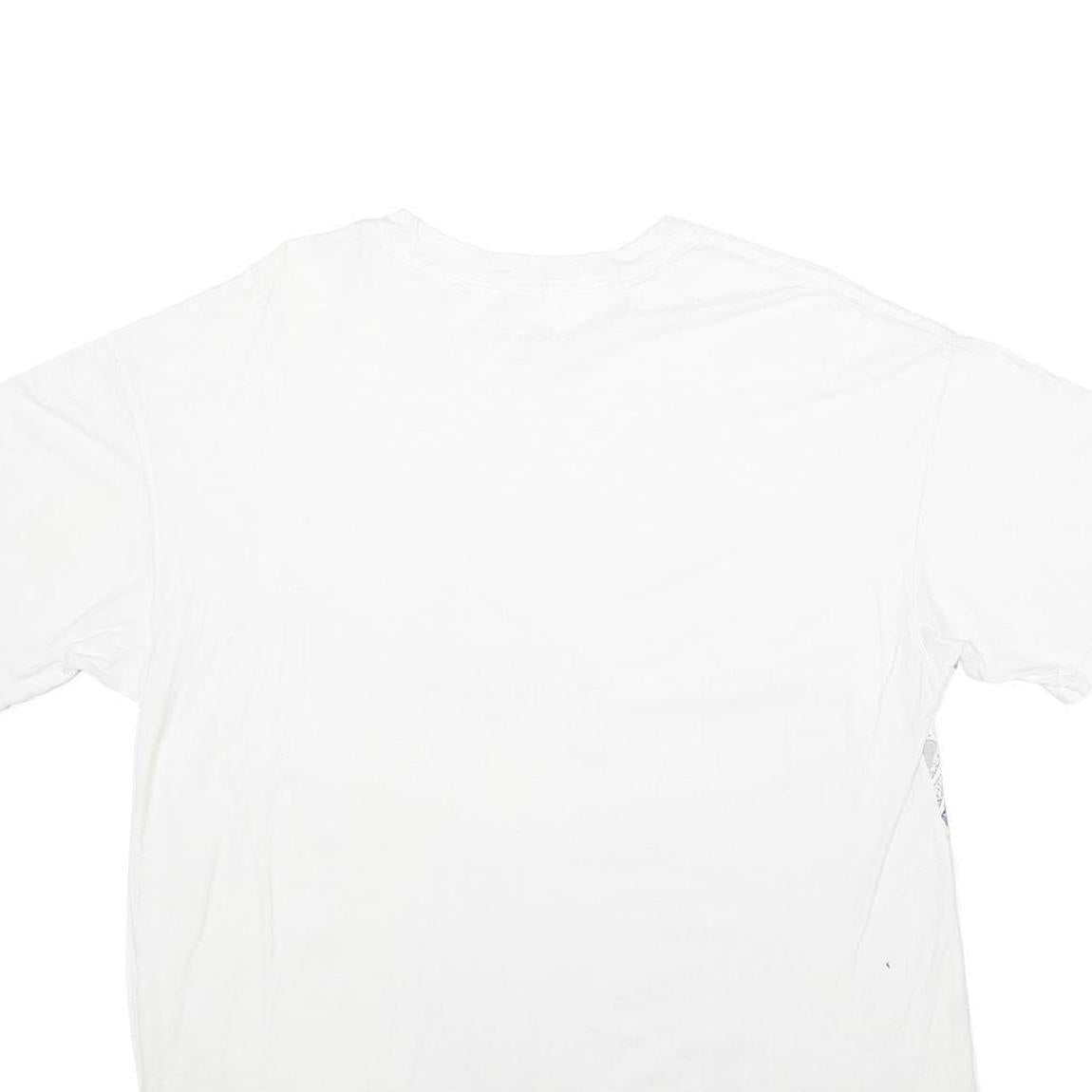 NIKE Mens White Duke Blue Devils Graphic T-Shirt L Short Sleeve Crew Neck