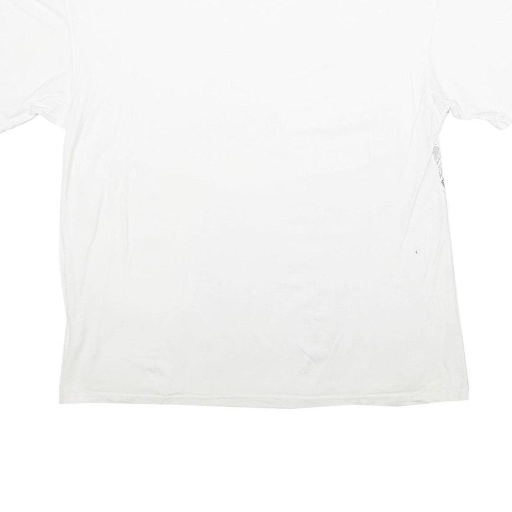 NIKE Mens White Duke Blue Devils Graphic T-Shirt L Short Sleeve Crew Neck