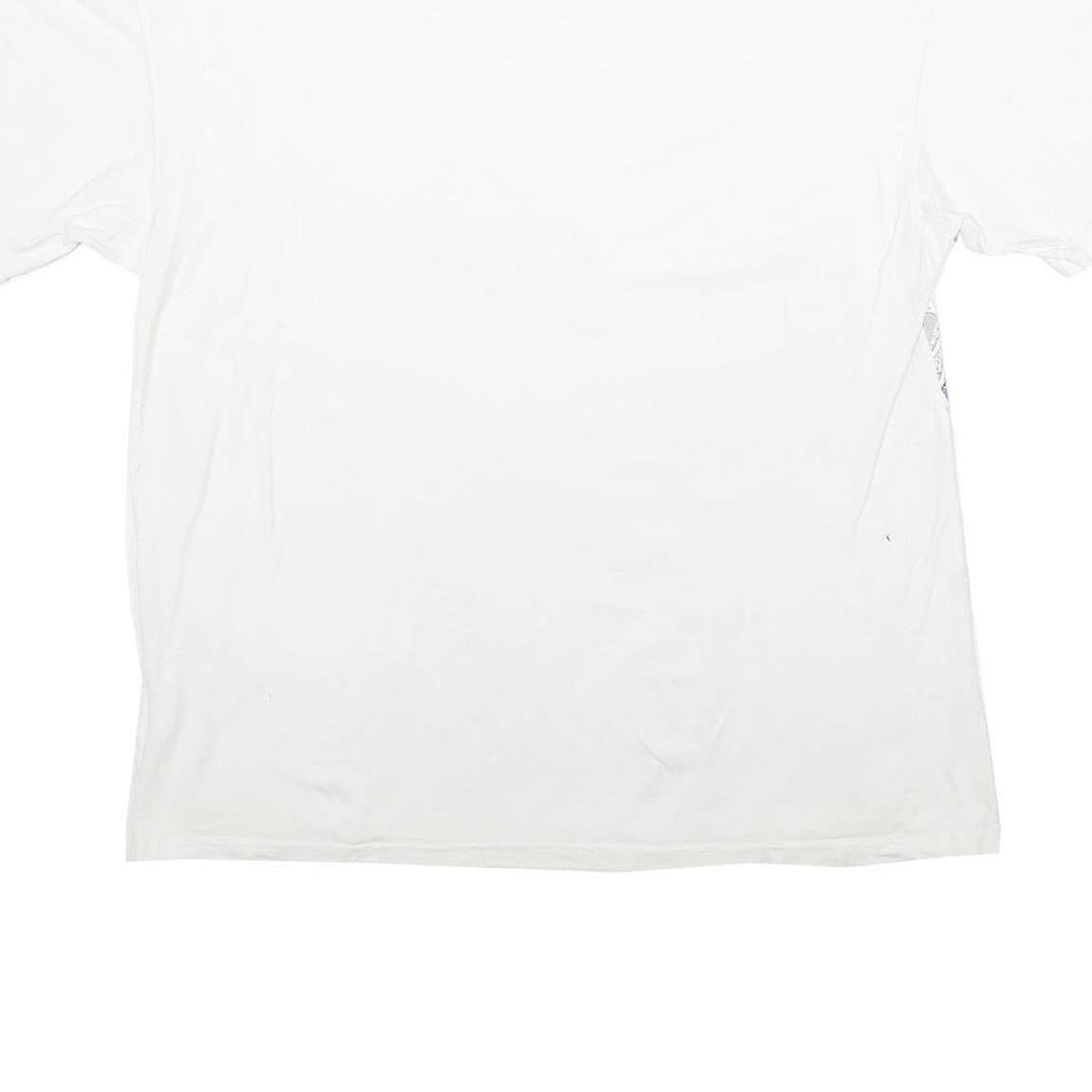 NIKE Mens White Duke Blue Devils Graphic T-Shirt L Short Sleeve Crew Neck