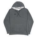 ADIDAS Mens Grey Hoodie L Cotton Blend Pullover Sports Casual