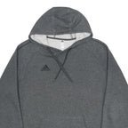 ADIDAS Mens Grey Hoodie L Cotton Blend Pullover Sports Casual
