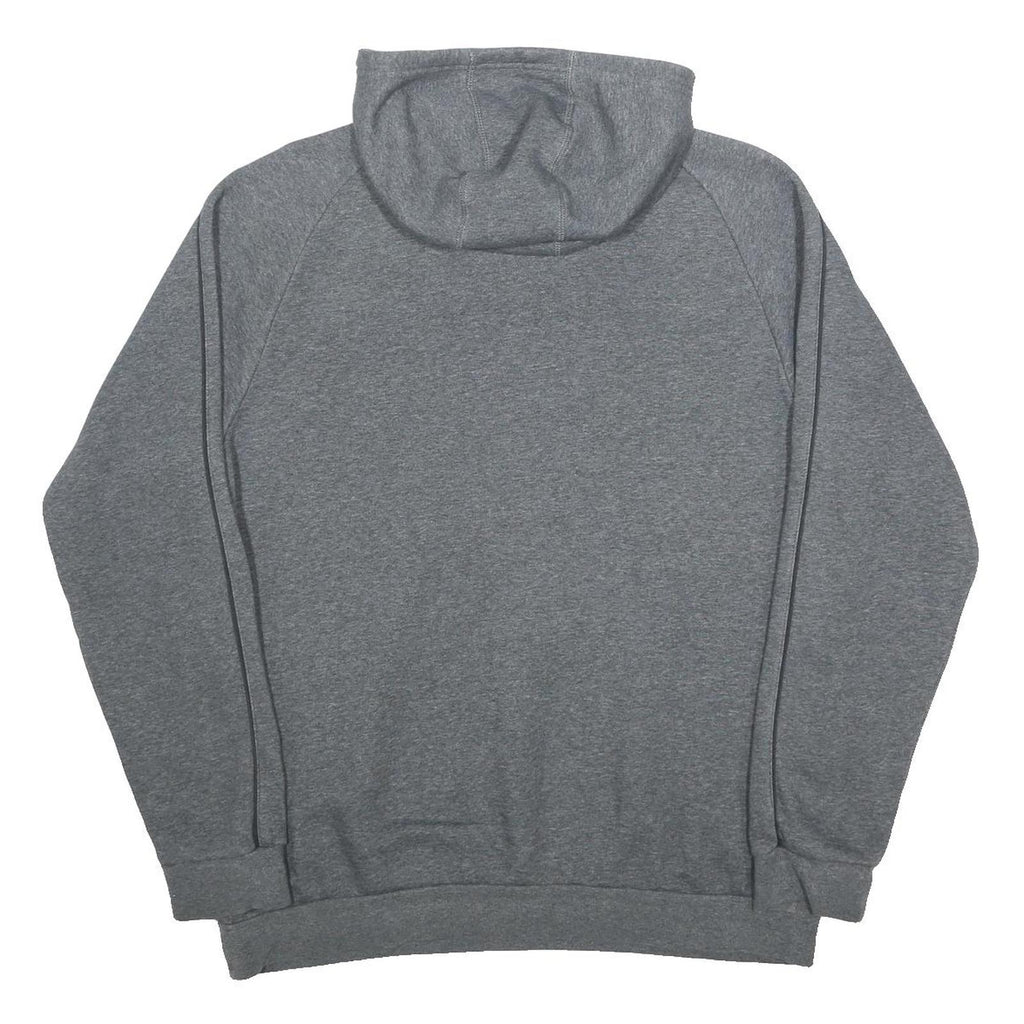 ADIDAS Mens Grey Hoodie L Cotton Blend Pullover Sports Casual