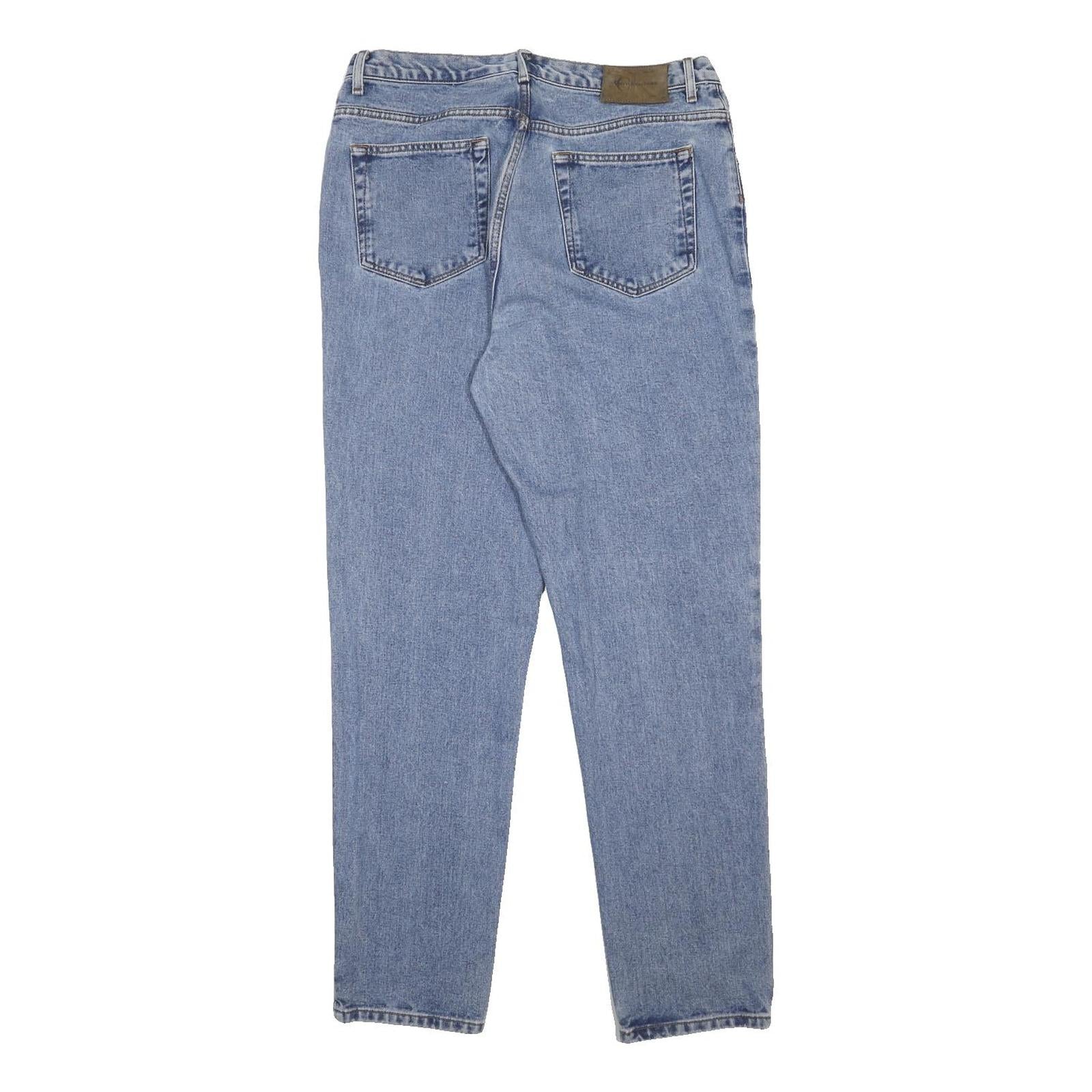 CALVIN KLEIN JEANS Womens Jeans Blue Regular Straight Denim Light W32 L31 Zip