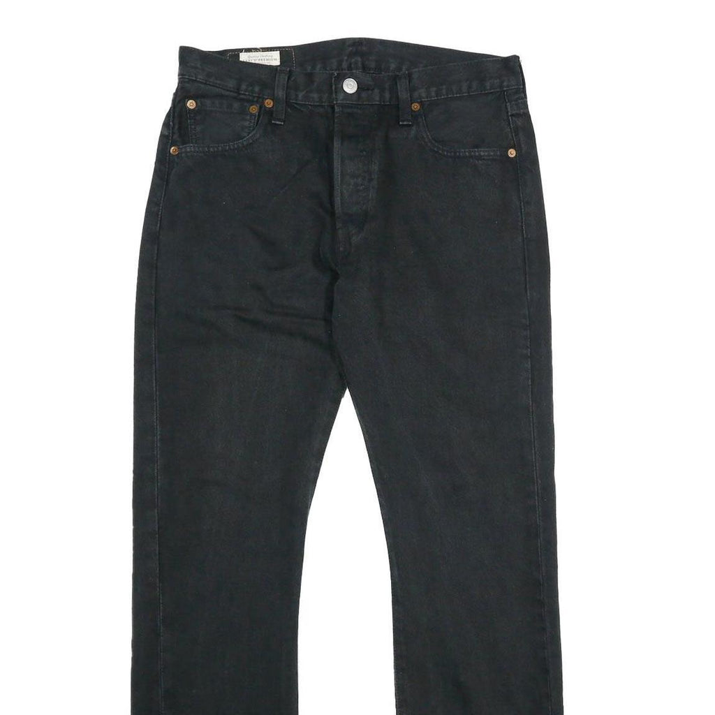 LEVI'S 501 BIG E Mens Jeans Black Classic Straight Denim W30 L32 Button Fly