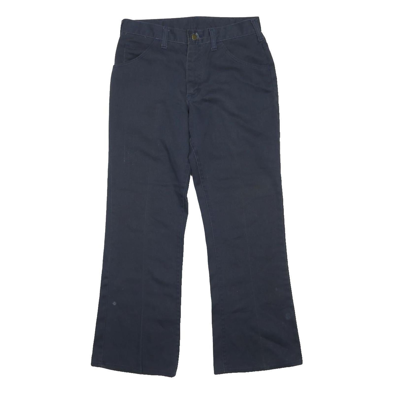 LEE Womens Regular Navy Blue Button Cotton Blend Jeans W30 L28 Classic Straight