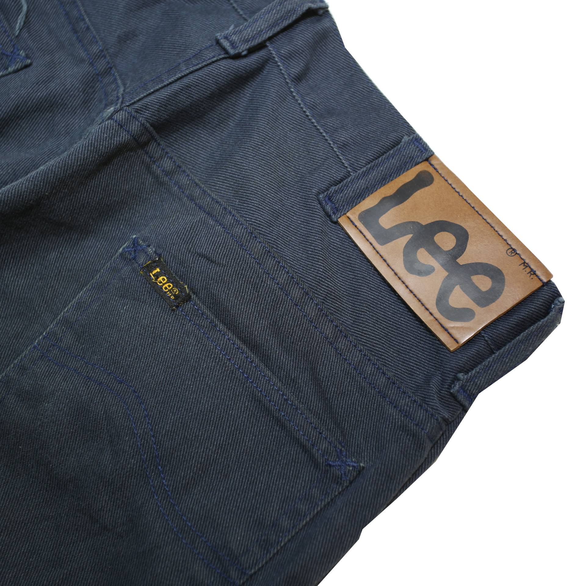 LEE Womens Regular Navy Blue Button Cotton Blend Jeans W30 L28 Classic Straight
