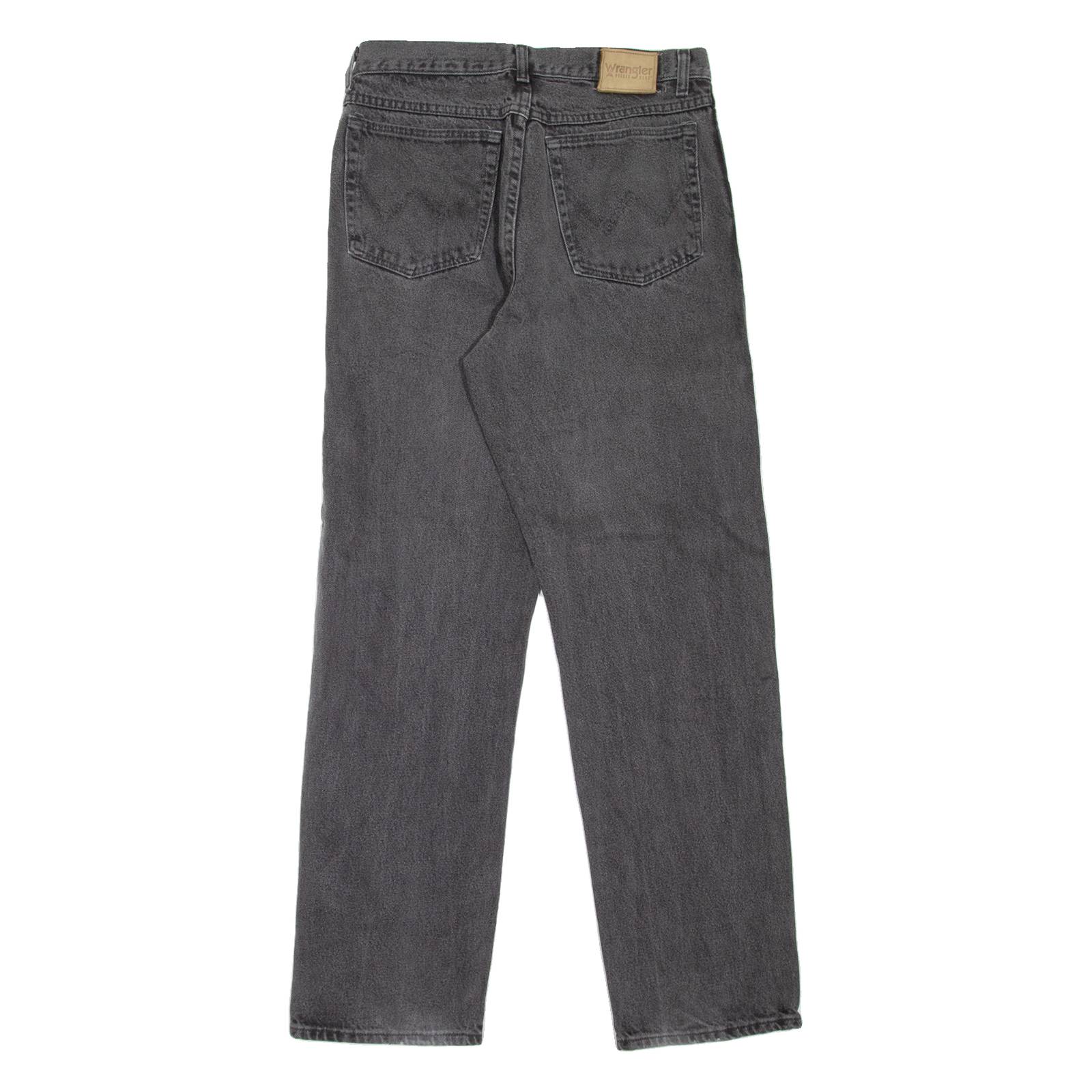 WRANGLER Mens Jeans Grey Regular Straight W33 L32