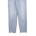 LEVI'S Womens Light Blue Regular Straight Denim Raw Hem W27 L27 Casual Jeans