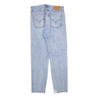 LEVI'S Womens Light Blue Regular Straight Denim Raw Hem W27 L27 Casual Jeans