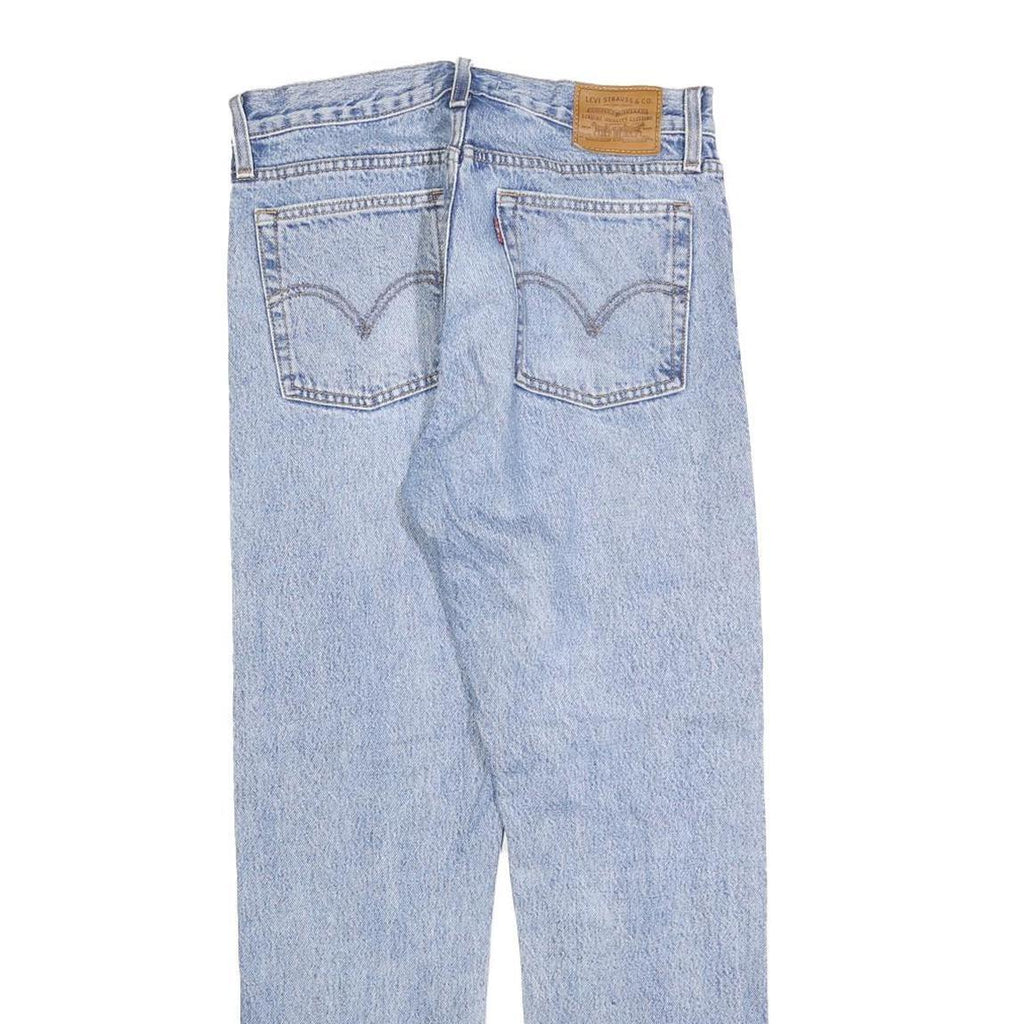 LEVI'S Womens Light Blue Regular Straight Denim Raw Hem W27 L27 Casual Jeans
