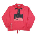 THE BEST Mens Red Zip Jacket XL Polyester Blend Plain Winter Lightweight