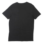 CK JEANS Mens Black Cotton Blend Crew Neck Short Sleeve Top L Logo Print