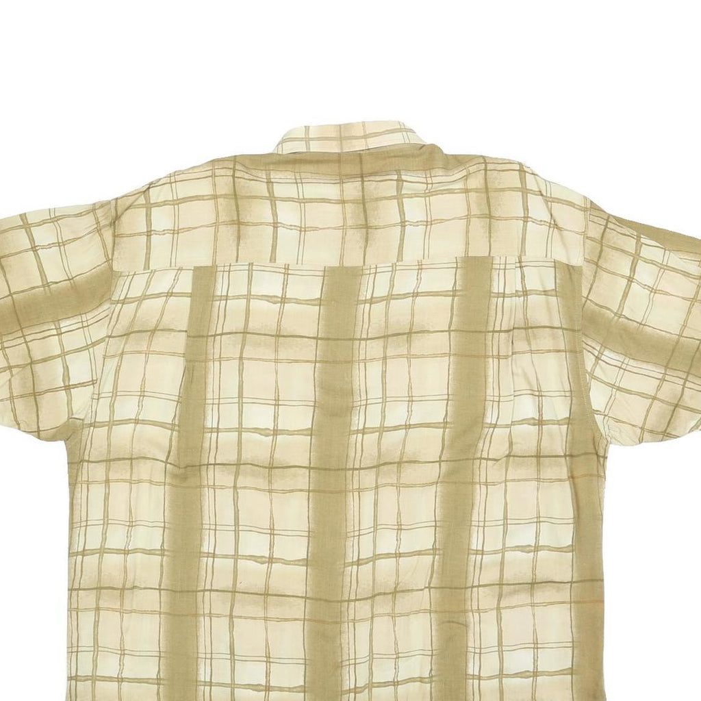 AUTHENTIC CLOTHING CO Mens Beige & Cream Checked Shirt XL Casual Cotton Blend