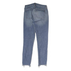 NYC Mens Slim Blue Jeans Denim Light W28 L27 Raw Hem Zip Closure