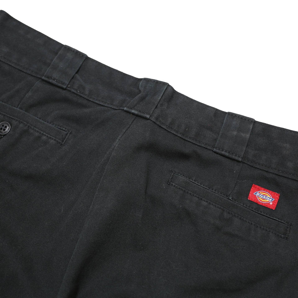 DICKIES Womens Cotton Blend Black Regular Straight Trousers W32 L32 Zip Closure