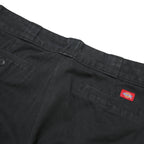 DICKIES Womens Cotton Blend Black Regular Straight Trousers W32 L32 Zip Closure