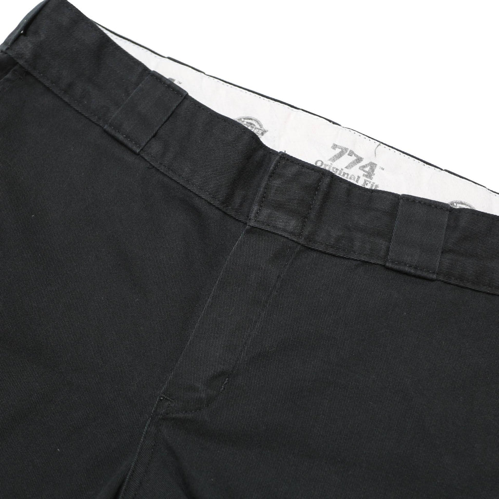 DICKIES Womens Cotton Blend Black Regular Straight Trousers W32 L32 Zip Closure