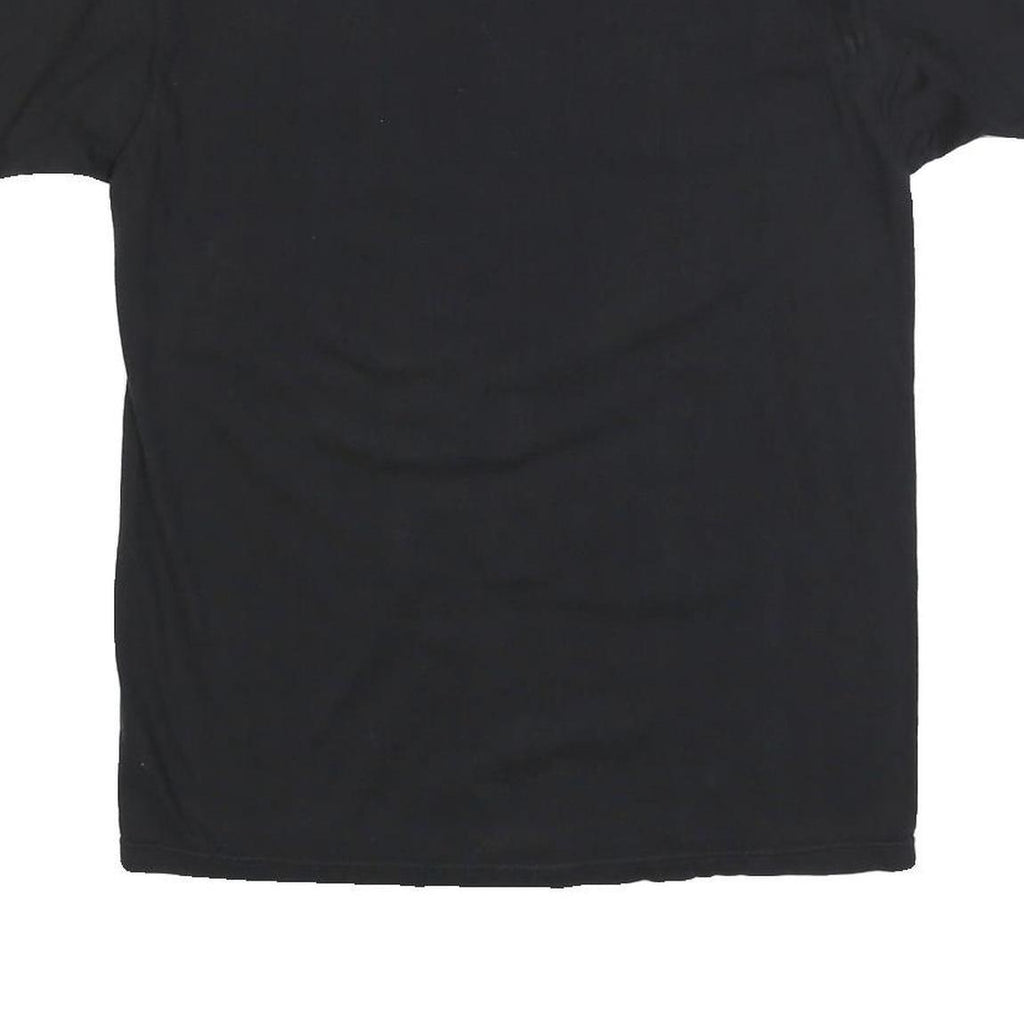 Womens Black Hello Asean Graphic T-Shirt M Short Sleeve Crew Neck Cotton