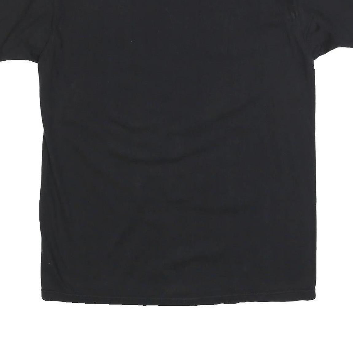 Womens Black Hello Asean Graphic T-Shirt M Short Sleeve Crew Neck Cotton