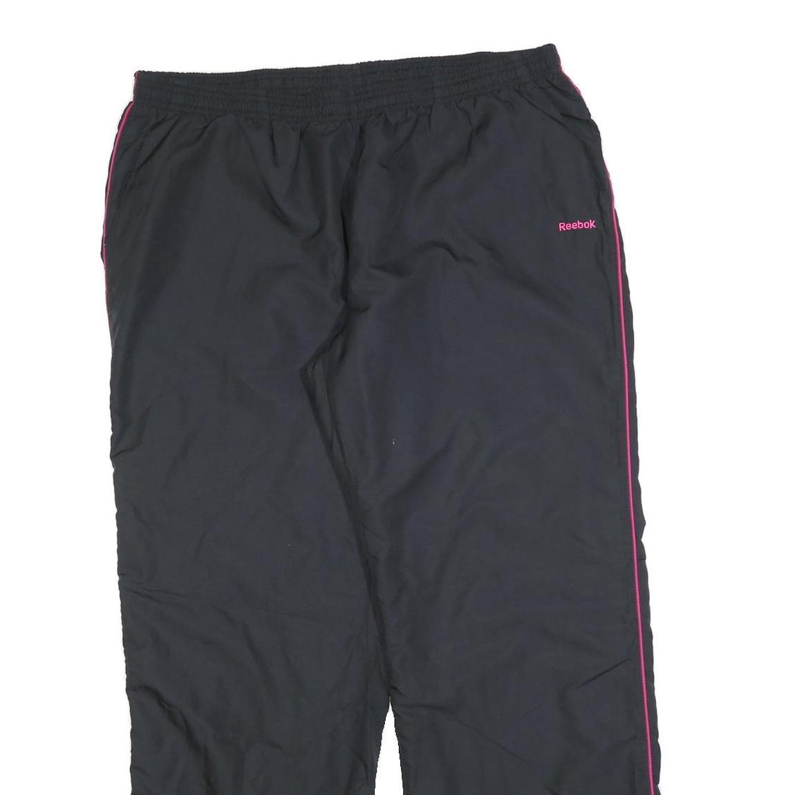REEBOK Womens Joggers Black & Pink Relaxed Tapered 2XL W36 L30