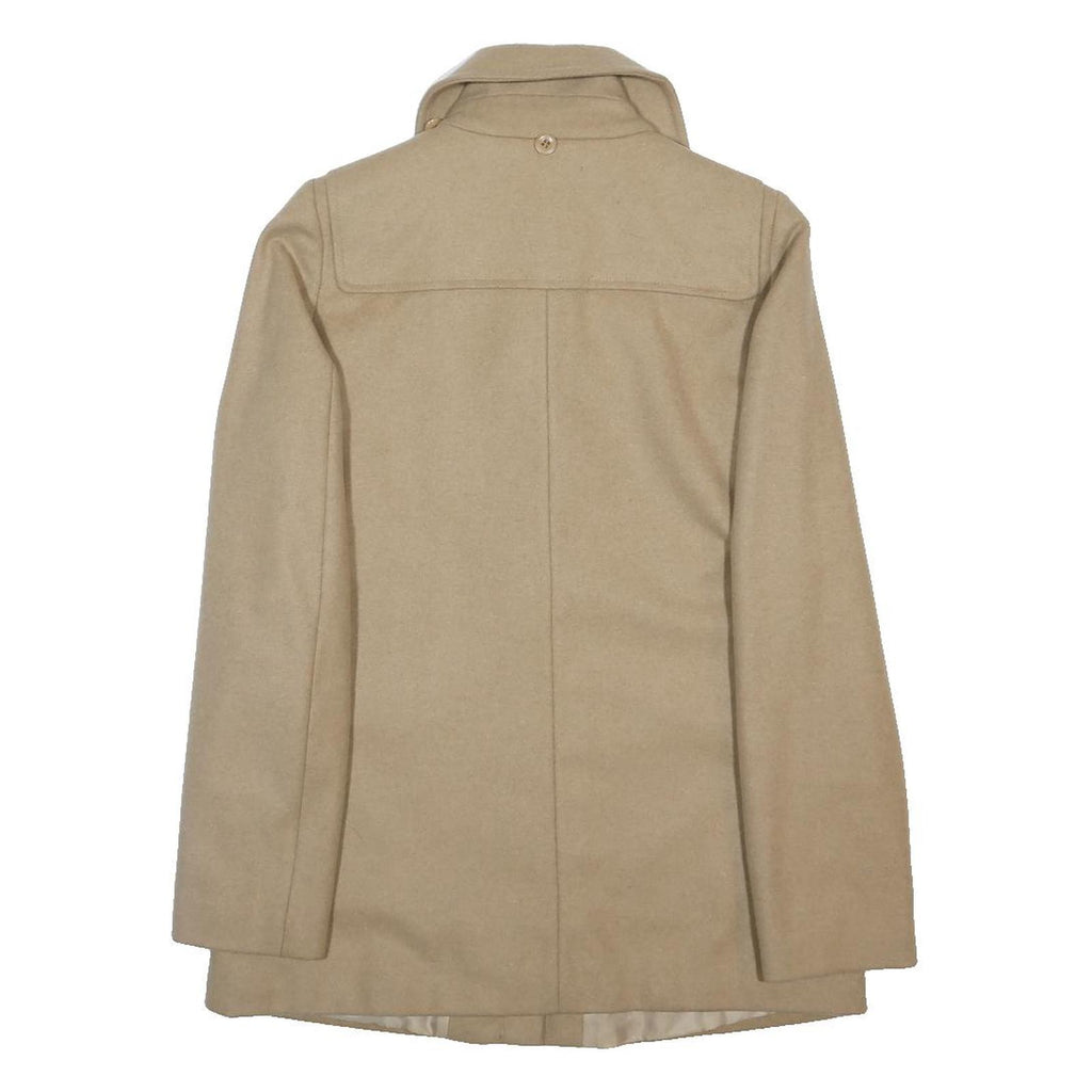 MAX&CO Womens Beige Wool Blend Duffle Jacket UK 12 Classic Button Closure