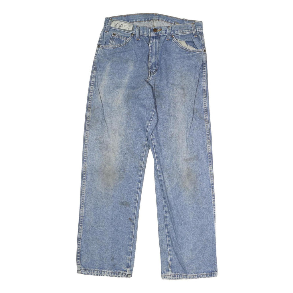 DICKIES Mens Jeans Blue Regular Straight Denim Light W30 L29 Classic Zip Cotton