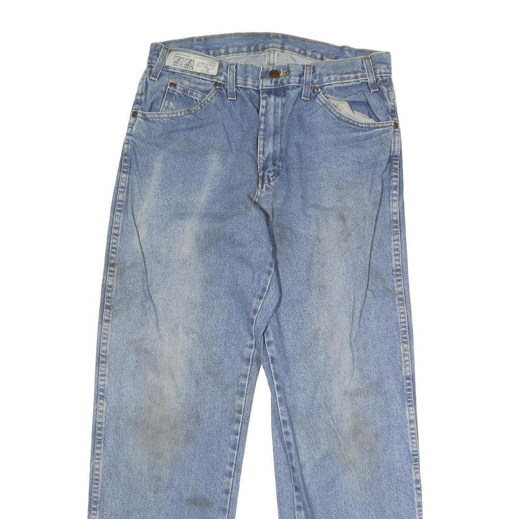 DICKIES Mens Jeans Blue Regular Straight Denim Light W30 L29 Classic Zip Cotton