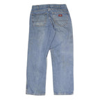 DICKIES Mens Jeans Blue Regular Straight Denim Light W30 L29 Classic Zip Cotton