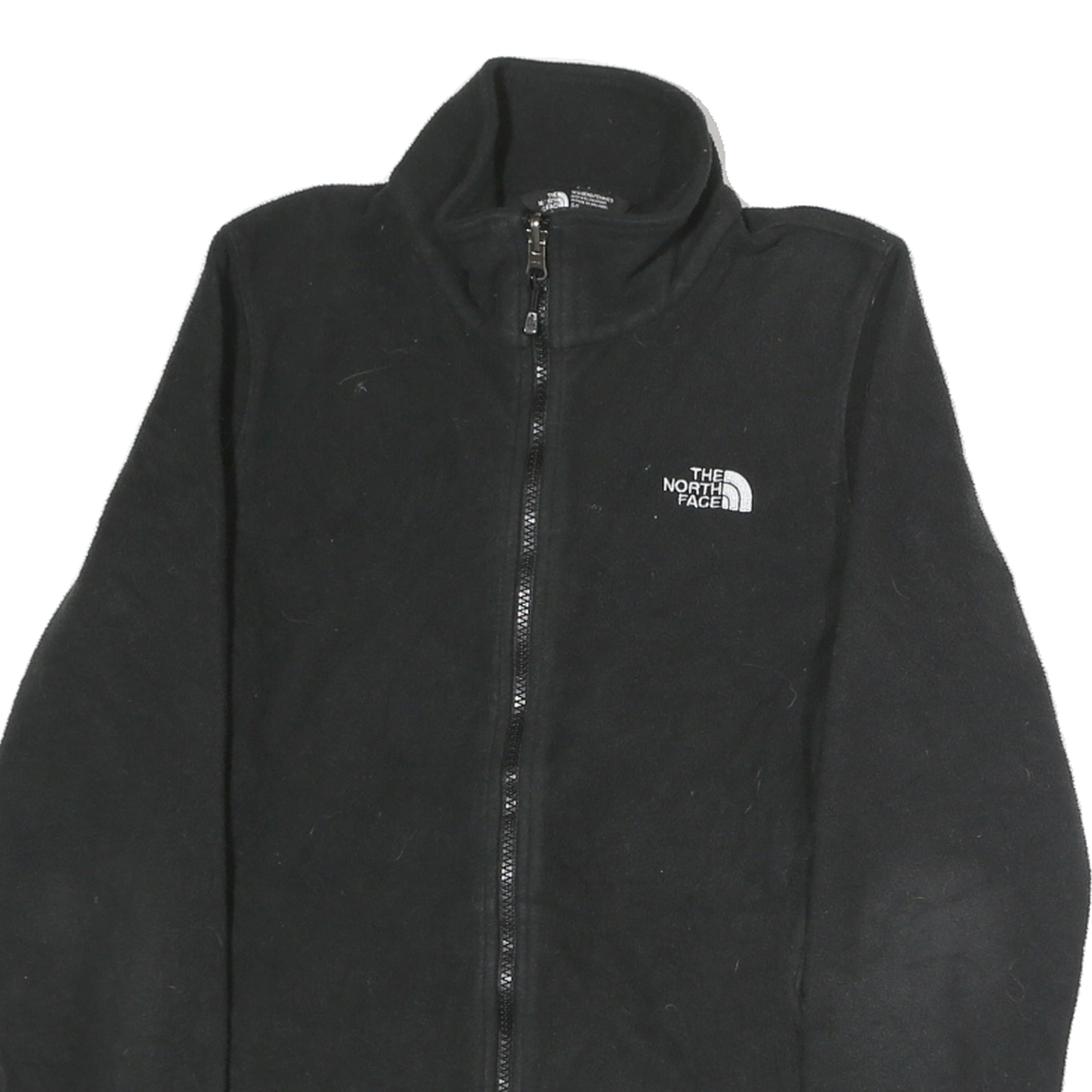 THE NORTH FACE Womens Black Fleece Jacket S Polyester Zip Outdoor Lightweight