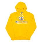 CHAMPION Womens Yellow Hoodie Pullover M