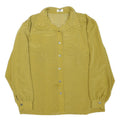 ARA MODEN Womens Yellow & Black Printed Shirt Long Sleeve Collared M Button