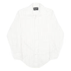 BRISTOL Mens White Shirt XS Classic Long Sleeve Button Formal Stripe