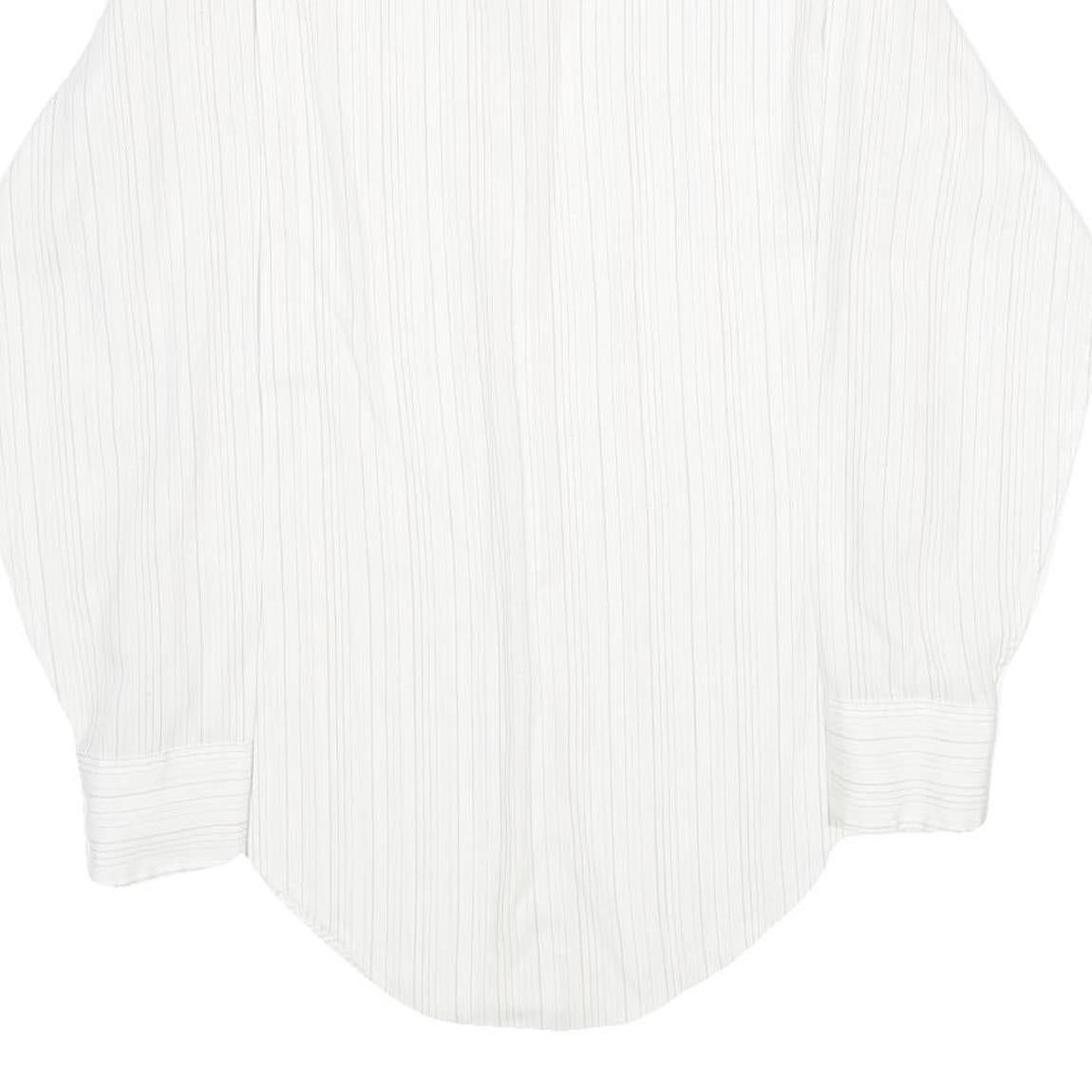 BRISTOL Mens White Shirt XS Classic Long Sleeve Button Formal Stripe