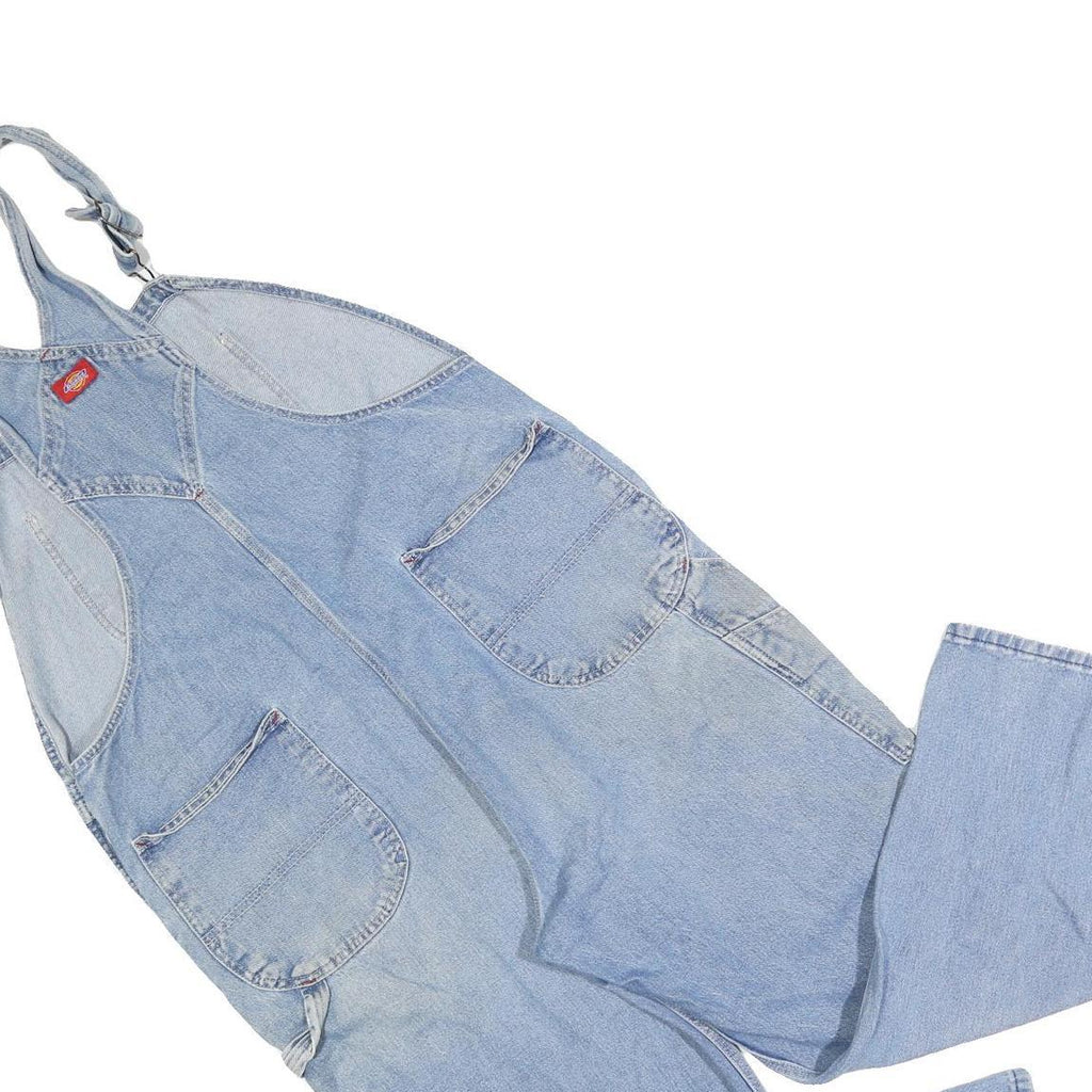 DICKIES Mens Blue Cotton Blend Denim Dungarees Classic XL W40 L30 Workwear