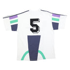 ADIDAS Mens White Blue Green Purple Graphic T-Shirt L Short Sleeve Crew Neck