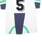 ADIDAS Mens White Blue Green Purple Graphic T-Shirt L Short Sleeve Crew Neck