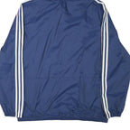 ADIDAS Mens Blue Jacket XL Polyester Blend Plain Hooded Zip Sportswear
