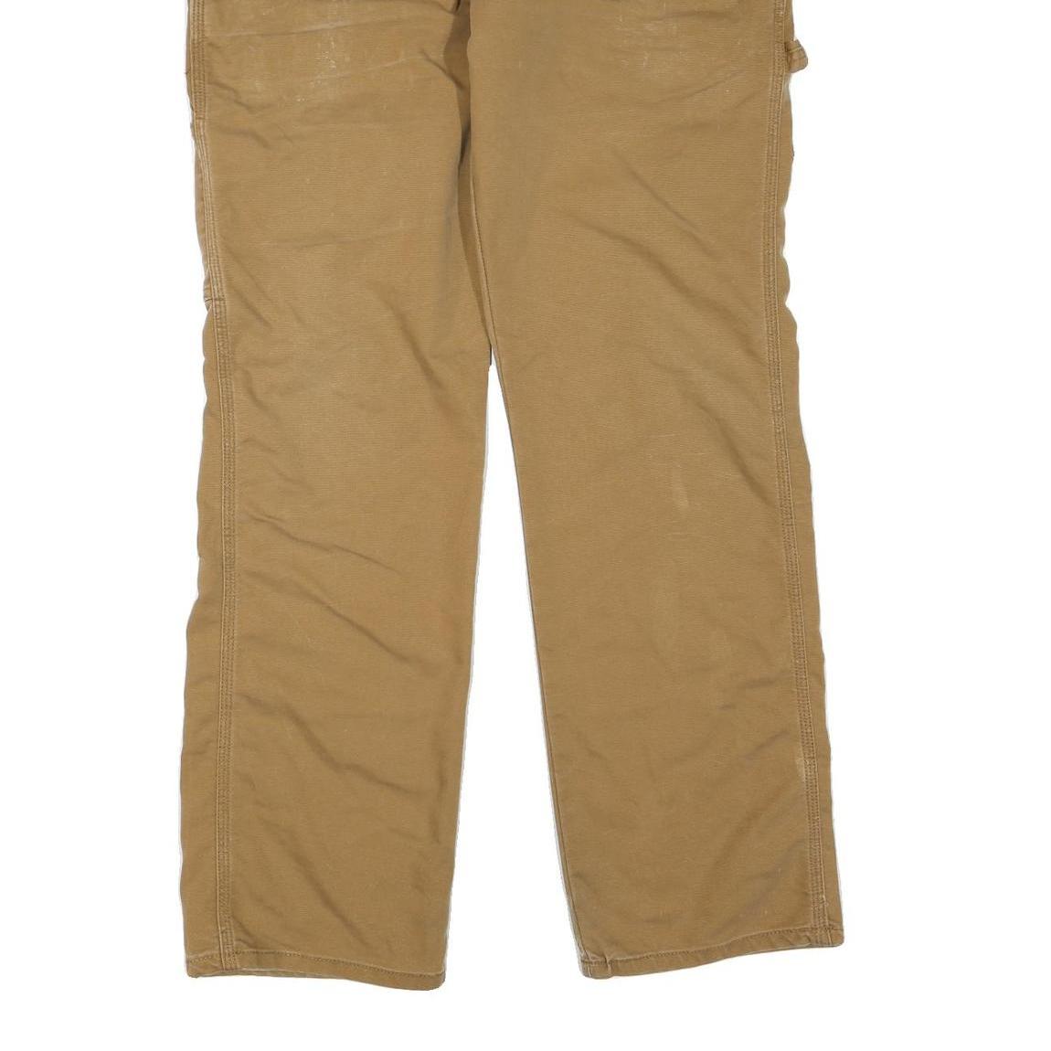 DICKIES Mens Jeans Beige Regular Straight Denim W36 L32 Workwear Cotton Blend